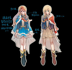 Size: 500x486 | Tagged: safe, artist:saruko648, imported from derpibooru, applejack, rainbow dash, human, appledash, applejack also dresses in style, fashion, female, humanized, lesbian, outfit, rainbow dash always dresses in style, shipping, shoujo kageki revue starlight