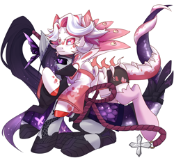 Size: 2200x2000 | Tagged: safe, artist:午夜, imported from derpibooru, oc, oc:asmodeous, oc:cobra eyes, earth pony, original species, pony, snake, snake pony, black and white, clothes, female, grayscale, high res, male, mare, monochrome, shorts, simple background, slit eyes, slit pupils, snake eyes, stallion, tail, tail wrap, white background