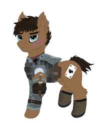 Size: 2449x2805 | Tagged: safe, artist:lonewriter, imported from derpibooru, oc, oc:wildcard, earth pony, pony, fallout equestria, anomaly, crossover, fallout equestria: all roads lead home, high res, metro, metro 2033, moonlight, roadside picnic, s.t.a.l.k.e.r., scar, simple background, stalker