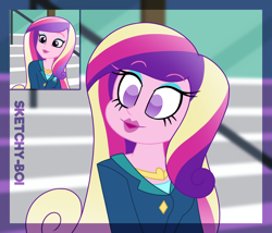 Size: 2800x2400 | Tagged: safe, artist:snakeythingy, imported from derpibooru, screencap, princess cadance, equestria girls, friendship games, dean cadance, female, high res, redraw, scene interpretation, screencap reference, solo