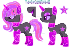 Size: 1280x866 | Tagged: safe, artist:princess-kitsune-tsu, imported from derpibooru, oc, oc:neon star, pony, unicorn, bald, base used, female, mare, obtrusive watermark, simple background, solo, transparent background, watermark