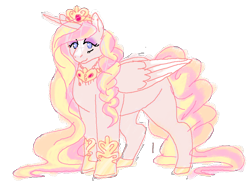 Size: 1092x809 | Tagged: safe, artist:dr4m4-qu33n, imported from derpibooru, oc, oc only, alicorn, pony, alicorn oc, colored wings, eyelashes, female, hoof shoes, horn, jewelry, mare, simple background, solo, tiara, transparent background, two toned wings, wings