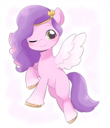 Size: 1458x1698 | Tagged: safe, artist:ginmaruxx, imported from derpibooru, pipp petals, pegasus, pony, spoiler:my little pony: a new generation, adorapipp, cute, flying, g5, my little pony: a new generation, one eye closed, solo, spread wings, wings