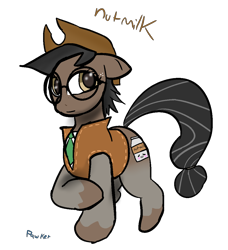 Size: 1000x1098 | Tagged: safe, artist:pawker, imported from derpibooru, oc, oc only, oc:nutmilk, earth pony, pony, commission, glasses, simple background, solo, swamp cinema, transparent background