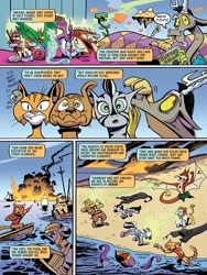 Size: 768x1024 | Tagged: safe, artist:andypriceart, idw, imported from derpibooru, discord, abyssinian, diamond dog, draconequus, zebra, spoiler:comic, spoiler:comic102, balor, boat, ceridwen, danu, ear penetration, knights of harmony, leucrocuta, lusca, mannah, morrigan, penetration, season 10, taranis, water, whispering