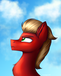 Size: 2400x3000 | Tagged: safe, artist:darklight1315, imported from derpibooru, sprout cloverleaf, earth pony, pony, spoiler:my little pony: a new generation, bust, g5, high res, male, my little pony: a new generation, profile, solo, stallion