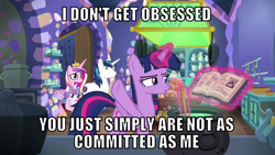 Size: 1066x600 | Tagged: safe, edit, edited screencap, editor:twi clown, imported from derpibooru, screencap, princess cadance, princess flurry heart, shining armor, twilight sparkle, alicorn, pony, unicorn, best gift ever, book, cake, caption, cauldron, cookbook, female, filly, foal, food, image macro, kitchen, magic, male, mare, pudding, puddinghead's pudding, raised hoof, stallion, telekinesis, text, twilight sparkle (alicorn)