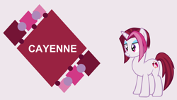 Size: 4400x2475 | Tagged: safe, artist:thebosscamacho, edit, editor:quoterific, imported from derpibooru, cayenne, pony, unicorn, board, female, high res, mare, simple background, solo, text, wallpaper