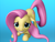 Size: 1300x1000 | Tagged: safe, artist:aleshi, imported from derpibooru, fluttershy, pegasus, pony, 3d, blue background, butt, face down ass up, female, floppy ears, gradient background, grin, jack-o challenge, looking at you, mare, meme, nervous, nervous grin, plot, sheepish grin, simple background, smiling, smiling at you, solo, source filmmaker