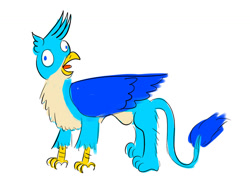 Size: 1024x745 | Tagged: safe, artist:horsesplease, imported from derpibooru, gallus, griffon, clucking, derp, doodle, gallus the rooster, gallusposting