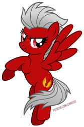 Size: 733x1100 | Tagged: safe, artist:jennieoo, imported from derpibooru, oc, oc only, oc:azure dawnstar, pegasus, pony, flying, gray mane, looking at you, red eyes, show accurate, simple background, smiling, smiling at you, solo, spread wings, transparent background, vector, wings