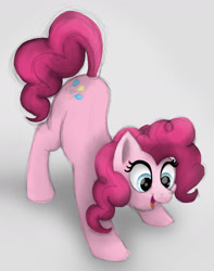 Size: 1280x1621 | Tagged: safe, artist:doodledonutart, artist:pony-thunder, imported from derpibooru, pinkie pie, earth pony, pony, behaving like a dog, cute, diapinkes, high res, open mouth, open smile, puppy pie, smiling, solo