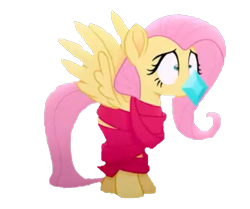Size: 858x717 | Tagged: safe, derpibooru exclusive, edit, edited screencap, imported from derpibooru, screencap, fluttershy, pegasus, pony, my little pony: the movie, background removed, female, gem, ribbon, simple background, solo, transparent background