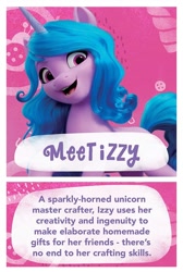 Size: 720x1072 | Tagged: safe, imported from derpibooru, izzy moonbow, pony, unicorn, amazon.com, female, g5, looking at you, mare, open mouth, open smile, smiling, smiling at you, solo