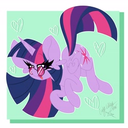 Size: 4096x4096 | Tagged: safe, alternate version, artist:ladylullabystar, imported from derpibooru, twilight sparkle, alicorn, pony, absurd resolution, solo, sunglasses, twilight sparkle (alicorn)