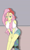 Size: 2799x4682 | Tagged: source needed, safe, artist:happy harvey, imported from derpibooru, fluttershy, human, equestria girls, 90s grunge fluttershy, alternate hairstyle, backwards ballcap, baseball cap, big breasts, blowing bubbles, breasts, bubblegum, busty fluttershy, cap, clothes, colored pupils, drawn on phone, drawthread, eyeshadow, food, gum, hat, humanized, leaning, lidded eyes, makeup, phone drawing, shorts, skateboard, tanktop