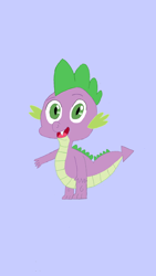 Size: 2304x4096 | Tagged: safe, imported from derpibooru, spike, oc, dragon, earth pony, pony, spoiler:comic, spoiler:pony life, looking at you, male, open mouth, photo, solo, tumblr, waving, waving at you