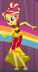 Size: 276x521 | Tagged: safe, imported from derpibooru, screencap, sunset shimmer, dance magic, equestria girls, spoiler:eqg specials, cropped, female, flamenco dress, solo, sunset shimmer flamenco dress