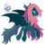 Size: 1600x1606 | Tagged: safe, artist:kabuvee, imported from derpibooru, oc, oc only, bat pony, pony, female, mare, simple background, solo, transparent background