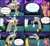 Size: 677x626 | Tagged: safe, editor:daughteroffluttercord, imported from derpibooru, part of a set, applejack, discord, fluttershy, pinkie pie, rainbow dash, rarity, sunny starscout, twilight sparkle, draconequus, pony, comic:what was she like?, comic, female, flower, g4, g5, g5 to g4, immortal, immortality blues, implied death, implied discoshy, implied marriage, implied shipping, implied straight, male, mane six, night, part of a series, ponytail, sad, show accurate, sigh, sitting, statue, talking, text box