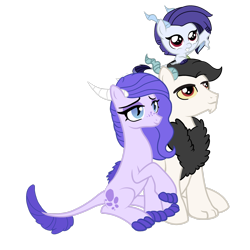 Size: 2449x2449 | Tagged: safe, artist:mlpartblossom, imported from derpibooru, oc, oc:crystal clarity, oc:identity, oc:prince illusion, dracony, dragon, hybrid, pony, kilalaverse, draconequus hybrid, family, female, high res, interspecies offspring, male, mare, oc x oc, offspring, offspring shipping, offspring's offspring, parent:discord, parent:oc:crystal clarity, parent:oc:prince illusion, parent:princess celestia, parent:rarity, parent:spike, parents:dislestia, parents:oc x oc, parents:sparity, pony hat, shipping, simple background, stallion, straight, transparent background
