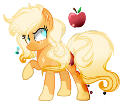 Size: 1280x1114 | Tagged: safe, artist:stardustshadowsentry, imported from derpibooru, applejack, pony, alternate design, deviantart watermark, obtrusive watermark, simple background, solo, transparent background, watermark