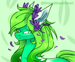 Size: 2000x1658 | Tagged: safe, artist:greenmaneheart, imported from derpibooru, oc, oc only, oc:floria, oc:floria nature, earth pony, pony, female, flower, lavender, mare, solo