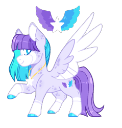 Size: 860x900 | Tagged: safe, artist:lilywolfpie, artist:lilywolfpie-yt, imported from derpibooru, oc, oc only, oc:moonlight aura, pegasus, pony, female, filly, magical lesbian spawn, offspring, parent:rainbow dash, parent:twilight sparkle, parents:twidash, simple background, solo, transparent background, two toned wings, wings