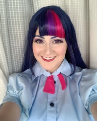 Size: 1080x1350 | Tagged: safe, artist:sarahndipity cosplay, imported from derpibooru, twilight sparkle, human, equestria girls, clothes, cosplay, costume, everfree northwest 2019, irl, irl human, photo, solo