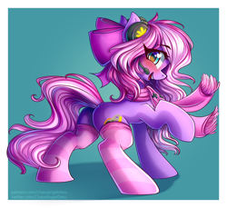 Size: 4260x3908 | Tagged: safe, artist:chaosangeldesu, imported from derpibooru, oc, oc only, oc:lillybit, earth pony, pony, blushing, clothes, commission, cute, headphones, scarf, socks, solo, ych result