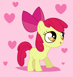 Size: 854x910 | Tagged: safe, artist:greenmarta, imported from derpibooru, apple bloom, earth pony, pony, female, filly, heart, solo