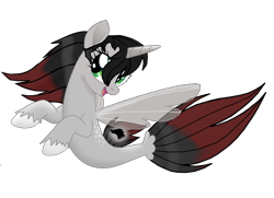 Size: 1160x840 | Tagged: safe, artist:ffstef09, imported from derpibooru, oc, oc only, alicorn, seapony (g4), dorsal fin, fin wings, fish tail, flowing mane, flowing tail, green eyes, movie accurate, open mouth, seaponified, simple background, smiling, solo, species swap, tail, transparent background, unshorn fetlocks, wings