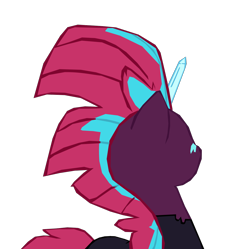 Size: 1280x1276 | Tagged: safe, artist:benpictures1, artist:chedx, imported from derpibooru, imported from ponybooru, tempest shadow, pony, unicorn, comic:the storm kingdom, my little pony: the movie, bad end, bodysuit, clothes, crystal of light, female, general tempest shadow, implied applejack, implied fluttershy, inkscape, mare, simple background, solo, transparent background, vector