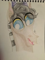 Size: 2448x3264 | Tagged: safe, artist:diamond06mlp, imported from derpibooru, oc, oc only, oc:paradox, draconequus, bust, draconequus oc, high res, male, signature, solo, traditional art