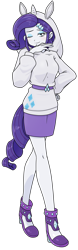 Size: 652x2098 | Tagged: safe, artist:batipin, imported from derpibooru, rarity, equestria girls, clothes, female, hoodie, multiple variants, one eye closed, simple background, solo, transparent background, wink