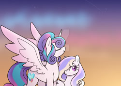 Size: 1280x908 | Tagged: safe, artist:auroranovasentry, imported from derpibooru, princess flurry heart, oc, pegasus, pony, female, mare, offspring, older, parent:princess cadance, parent:shining armor, parents:shiningcadance