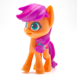 Size: 1909x1909 | Tagged: safe, imported from derpibooru, photographer:errant harpy, photographer:errant_harpy, sunny starscout, earth pony, pony, cropped, female, g4.5, g5, mare, merchandise, pony life, simple background, solo, toy, white background