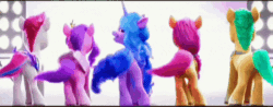 Size: 830x324 | Tagged: safe, imported from derpibooru, screencap, hitch trailblazer, izzy moonbow, pipp petals, sunny starscout, zipp storm, earth pony, pegasus, pony, unicorn, spoiler:my little pony: a new generation, 3d, adorasexy, animated, ass, butt, cute, fit right in (g5), g5, gif, hitchbutt, izzy moonbutt, loop, mane five (g5), my little pony: a new generation, out of context, perfect loop, pipp butt, plot, sexy, shaking, sunny starbutt, twerking, watch us shake our unicorn butts, zippbutt