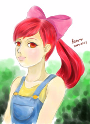 Size: 2068x2854 | Tagged: safe, artist:陸, imported from derpibooru, apple bloom, human, high res, humanized, solo