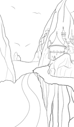 Size: 409x700 | Tagged: safe, artist:lullabyjak, imported from derpibooru, canterlot, castle, scenery, wip