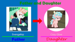 Size: 1280x720 | Tagged: safe, artist:nicholasthebluegwr, imported from ponybooru, cozy glow, svengallop, headcanon