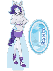 Size: 1668x2224 | Tagged: safe, alternate version, artist:batipin, imported from derpibooru, part of a set, rarity, equestria girls, clothes, female, hoodie, one eye closed, simple background, solo, transparent background, wink