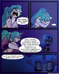 Size: 1272x1600 | Tagged: safe, artist:eggzeafanart, imported from derpibooru, princess celestia, princess luna, alicorn, pony, comic, crying, dialogue, eyes closed, lidded eyes, royal sisters, sad, sadlestia, siblings, sisters, teary eyes