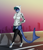 Size: 2600x3000 | Tagged: safe, artist:stray prey, imported from derpibooru, oc, oc:mako, anthro, original species, pony, shark, shark pony, clothes, female, high res, hoodie, hoof boots, looking at you, mare, shark tail, walking