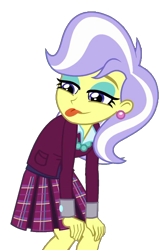 Size: 695x1040 | Tagged: safe, edit, edited screencap, imported from derpibooru, screencap, upper crust, equestria girls, equestria girls series, friendship games, rollercoaster of friendship, :p, background removed, clothes, crystal prep academy uniform, not a vector, school uniform, simple background, solo, tongue out, transparent background, vector