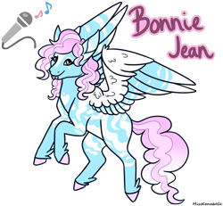 Size: 1950x1800 | Tagged: safe, artist:misskanabelle, imported from derpibooru, oc, oc only, pegasus, pony, female, mare, microphone, pegasus oc, simple background, solo, transparent background, wings