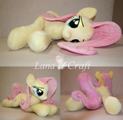 Size: 1920x1880 | Tagged: safe, artist:lanacraft, imported from derpibooru, fluttershy, pony, irl, life size, photo, plushie, solo