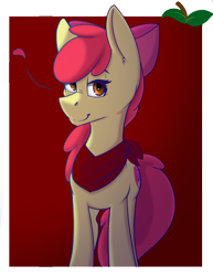 Size: 2975x3850 | Tagged: safe, artist:lula-moonarts, imported from derpibooru, apple bloom, earth pony, pony, female, filly, high res, looking at you, neckerchief, solo