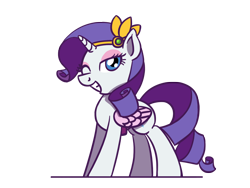 Size: 1800x1350 | Tagged: safe, artist:flutterluv, imported from derpibooru, rarity, pony, unicorn, blue eyes, fake wings, folded wings, horn, looking at you, one eye closed, simple background, smiling, smiling at you, solo, standing, transparent background, wings, wink, winking at you