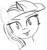 Size: 928x981 | Tagged: safe, artist:solid shrimp, imported from derpibooru, twilight sparkle, pony, unicorn, :p, bust, front view, full face view, monochrome, one ear down, solo, tongue out